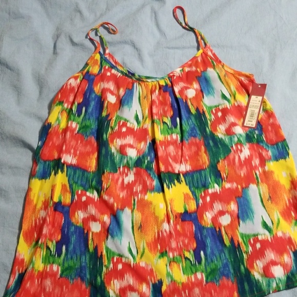Brand New Merona Red Floral Cami - Picture 1 of 1
